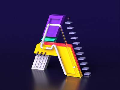 A 👈 3d abstract c4d cinema 4d design geometric photoshop ui ux web