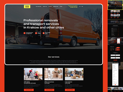 Moving company website 🚚🐱‍🏍😎 figma golden household krakow mercedes mobile moving company poland product design removals service sprinter tilda transportation ui design web design