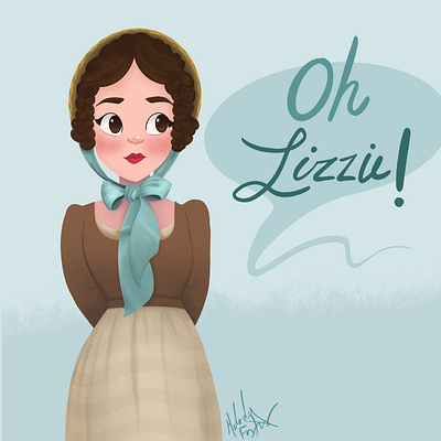 Oh Lizzie! classic fiction historical humor illustration literature novel regency