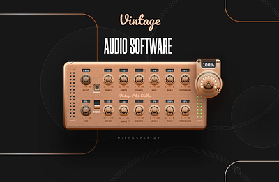 UI for the AUDIO Product - Pitch Shifter audio software audio tool audio ui digital design interaction design interface madewithsketch mockup sound ui ui design user interface