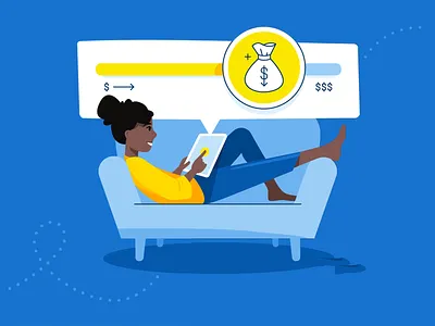 Financing with CarMax character character design financing icons illustration illustrator money people ui woman