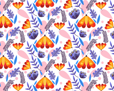 summer pattern butterfly illustraion pattern pattern design