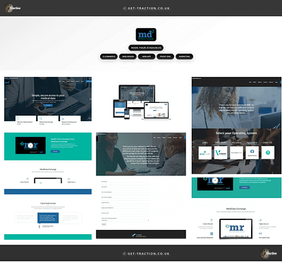 Medi2Data branding design flat minimal ui ux web website