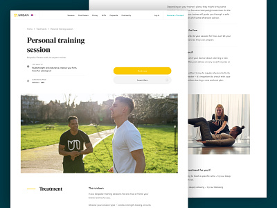 Urban - Session Detail beauty marketplace product detail responsive web ui ui design ux ux design web design wellness