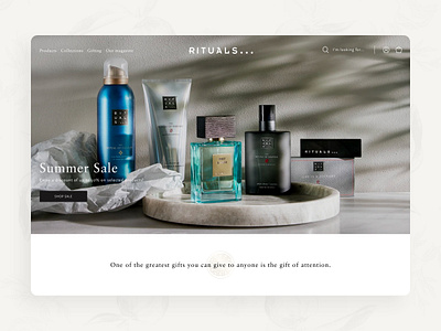 RITUALS Cosmetics concept cosmetics ecommerce feminine minimal redesign redesign concept rituals rituals cosmetics ui design web design