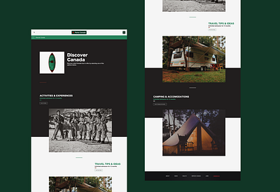 Parks Canada - Discover Canada Home app design canada design parks ui design ux design