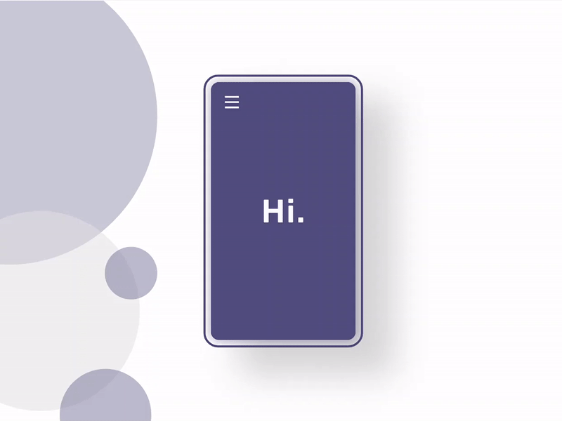 Burger Menu Animation adobe xd autoanimate burger menu menu design microinteraction minimal mobile ui
