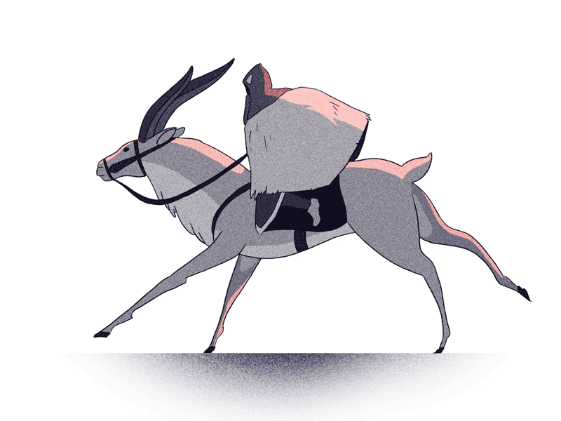 Ashitaka riding his elk Yakul 2d animation anime anime art character design frame by frame ghibli hayao miyazaki loop manga miyazaki motion design ponyo princess mononoke run cycle sakuga spirited away toonboom totoro wacom walkcycle