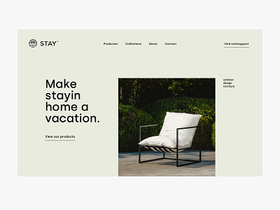 stay hero design furniture garden home outdoor ui ux web