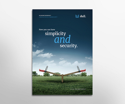 A full page minimalistic ad for a cybersecurity company abstract ad advertisment blue conceptual cybersecurity full page ad internet minimal minimalistic modern navy photo photoshop print simple surreal technology