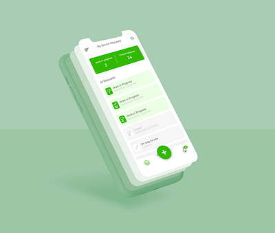 Service request app app concept design digital mobile service sketch ui ux