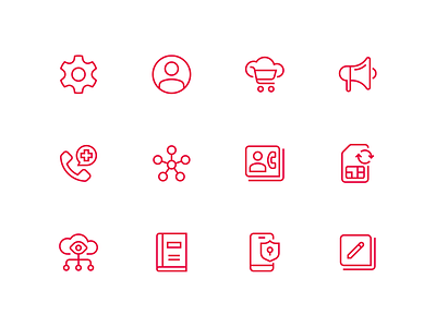 Internet Service Icons b2b communications connectivity icon iconography icons icons set iconset internet mobile service settings shop
