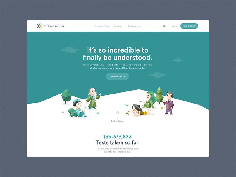 16Personalities.com / Website 16personalities brand identity personality test typography ui ux website