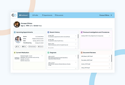 Screens for a Medical Software - Patient View appointments ui dashboard dashboard design dashboard ui design screen design ui design