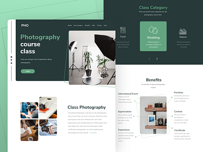 Photography Course Website debut design first first shot photography ui uidesign uiux uiux design web web design website