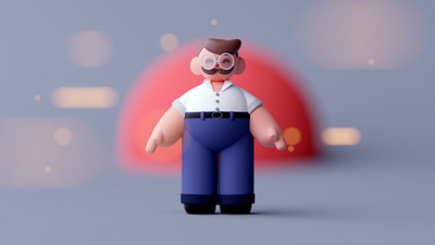 Mustache character characterdesign cinema 4d game illustration isometric octane