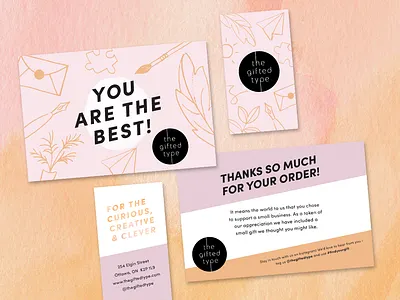 Gifted Type Creative Shop Branding brand identity branding business card collateral icons
