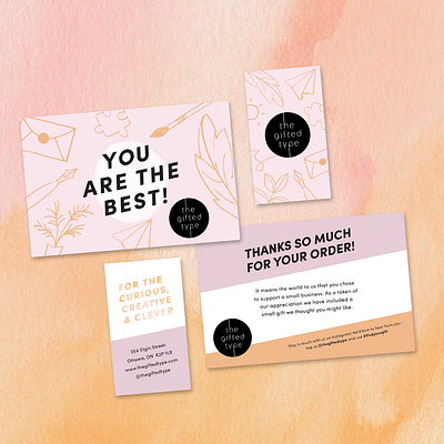 Gifted Type Creative Shop Branding brand identity branding business card collateral icons