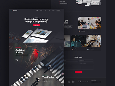 Postlight Web agency black branding design landing light logo portfolio postlight red ui unfold ux website