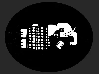 character design- Iconic illustration 2d character black and white deep sea design elephant fish flat design hybrid illustration vector vector illustration