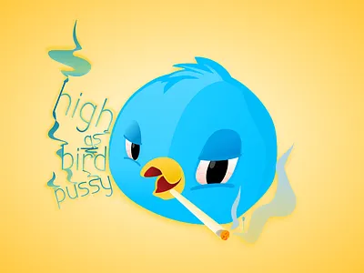 BIRD PUSSY 420 acab blaze it bong cannabis cookies design illustration looney tunes marijuana weed