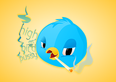 BIRD PUSSY 420 acab blaze it bong cannabis cookies design illustration looney tunes marijuana weed