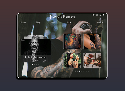 Tattoo Website adobexd design practice tattoo typography ui ux web webdesign website