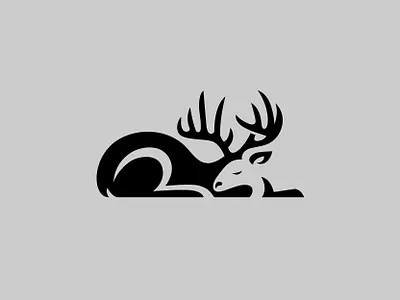 Sleeping deer animal animal logo branding creature deer design forest hungarian illustration logo nature sleep sleeping vector