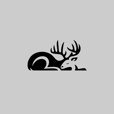 Sleeping deer animal animal logo branding creature deer design forest hungarian illustration logo nature sleep sleeping vector