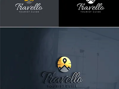 Travello Logo branding creative design custom design graphic design illustration lettering logo logo design minimal travel type vector