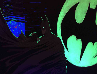 Dark Knight acrylic paint glow in the dark