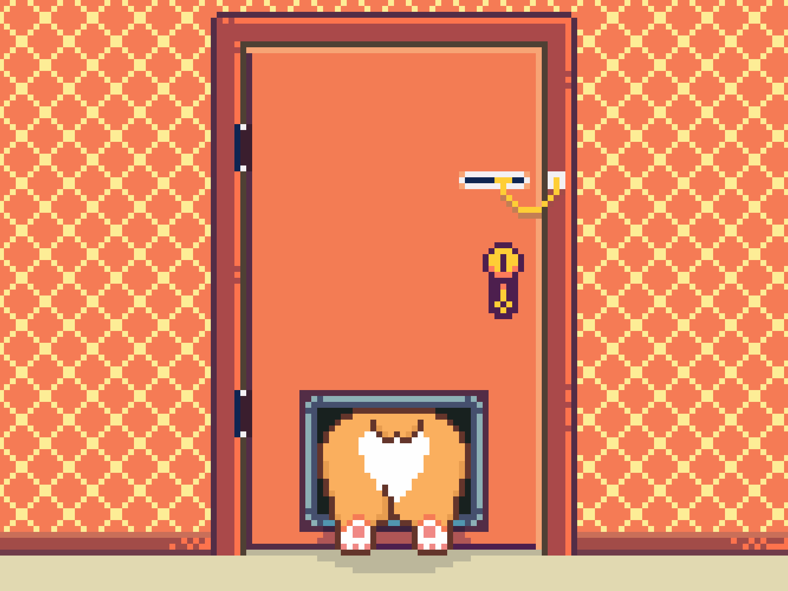 Dog door animation animation dog pixel art