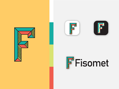 Fisomet Logo Design branding branding design colorful logo f app icon f branding f letter app icon f letter logo geometric f logo isometric f letter logo design isometric logo neon logo stroke f letter logo