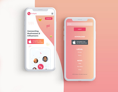 Snikpic ui ux design mobile mockup trends 2020 app branding clean design corporate design creative design minimalistic mobile mockup ui uiux ux