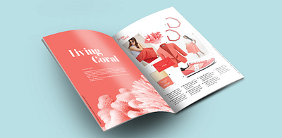 Magazine Layout color coral editorial design fashion graphic design layout magazine design magazine layout