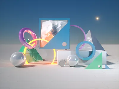 Abstract compositions 3d 3d animation 3d art 3d artist 3d modeling low poly modeling