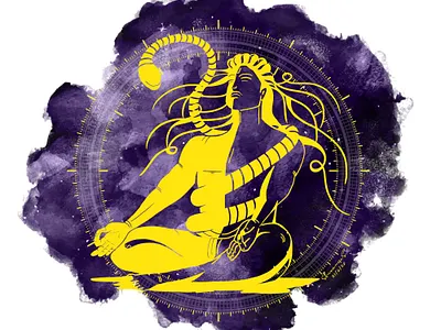 Yog Shiva adobe art design illustration