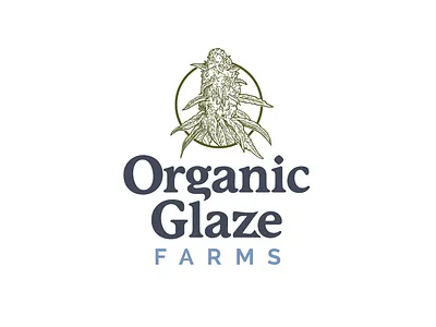 Organic Glaze Farms Logo Design/Brand Development branding cannabis cannabis branding cannabis design cannabis logo cannabis packaging custom typeface logo marijuana logo