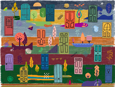 Doors art design digital painting graphic art graphics illustration illustration art illustrator painting visual art visual design