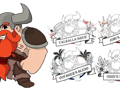 Northmen Beard Company art branding design flat icon illustration illustrator logo vector