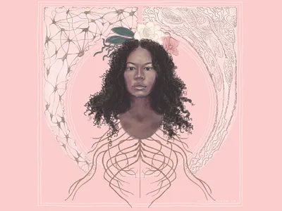 Nervous System art nouveau floral florals flowers illustration illustrator nervous system physiology portrait scientific