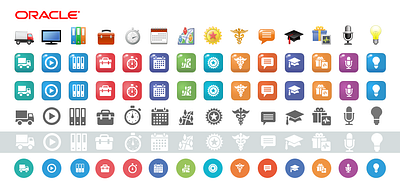Icons - Oracle art branding design icon illustration illustrator logo vector