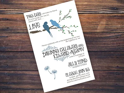 Wedding Invite - Print art design illustration illustrator lettering typography vector