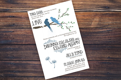 Wedding Invite - Print art design illustration illustrator lettering typography vector