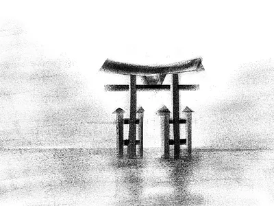 Japan - Selected shots from 36 Days of type 2020 36 days of type digital art illustration japan monuments