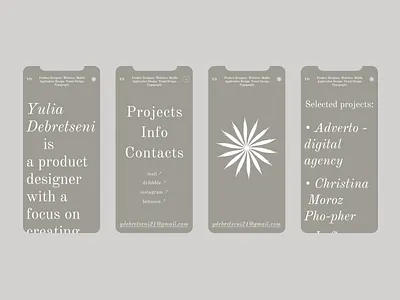 My Portfolio - Mobile UI branding design figma interaction interface ios light minimalism mobile portfolio typography ux