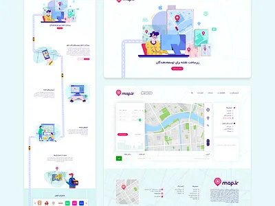 D1 design flat illustration ui web landing page webapp website
