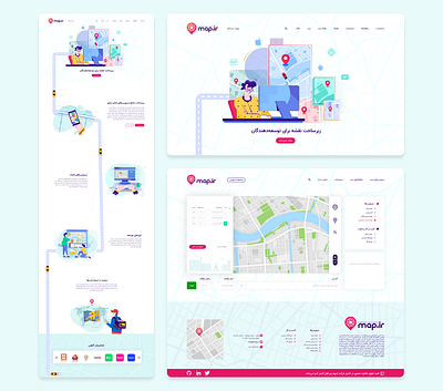 D1 design flat illustration ui web landing page webapp website