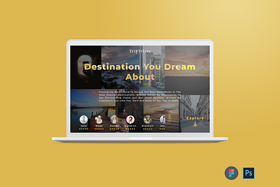 TripToLove-Website booking destination hero image hero section ideas love nature trip uiuxdesign