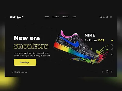 NIKE SNEAKERS art branding design icon illustration logo minimal vector web website